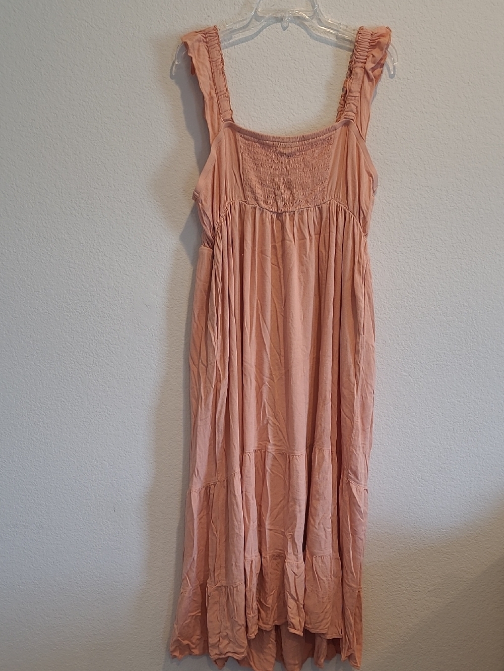 Torrid Peach Sleeveless Ruffled Strap Maxi Dress Size 3x - Picture 7 of 11
